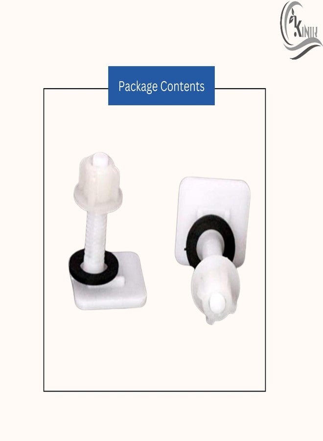 KINIK مفصلات غطاء مقعد المرحاض البلاستيكية من كينيك | مشبك قصير دائري ومربع من نوع سيرا | مفصلات بديلة لمقعد المرحاض (زوج واحد) - Image 4